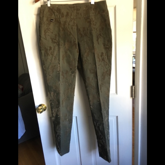 Lisette l denim pant with flocking print size 10 - Picture 1 of 5
